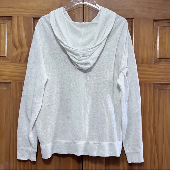 Eileen Fisher Woman 100% Linen Winter White Hooded Jacket Size 1X - Picture 3 of 8